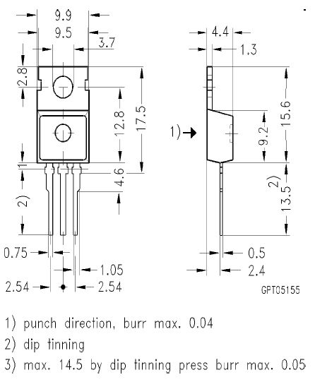 Q67040-A4408 N-IGBT 1200V 22A 125W Vce(sat)2.5V BUP212