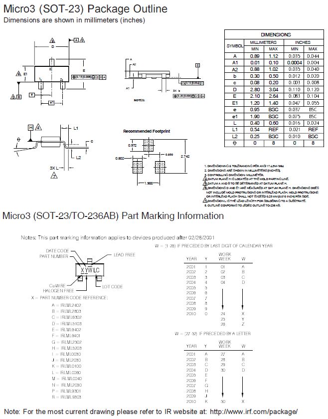 Tranzisztor N-MOSFET 20V 4.2A/33Ap 1.25W 0.035R (3.4A) IRLML2502 IRLML2502 - Tranzisztor N-MOSFET 20V 4.2A/33Ap 1.25W 0.035R (3.4A) IRLML2502 IRLML2502 -