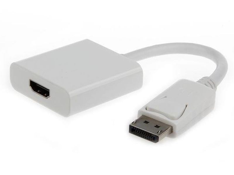 Gembird A-DPM-HDMIF-002 DisplayPort dugó – HDMI aljzat adapter 0.1m fehér CABLE-1104/0.1W